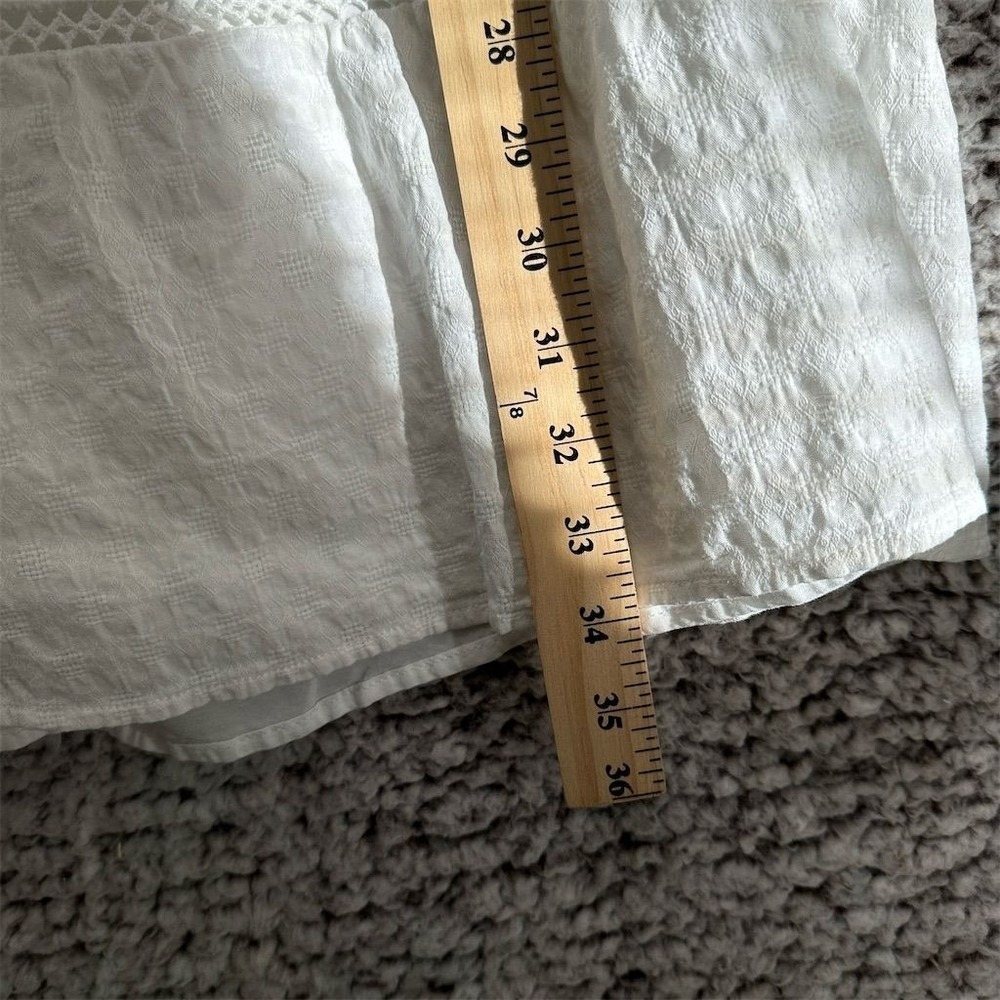 Hailey & Co Womens White Babydoll Midi Sundress Size M Boho Cottagecore Festival - Picture 7 of 7